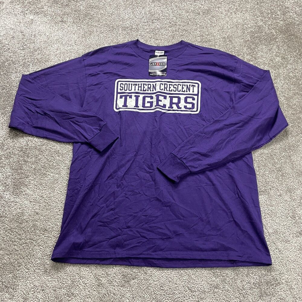 Jerzees Heavyweight T-Shirt Mens XL Purple Activewear Long Sleeve Tee NWT New